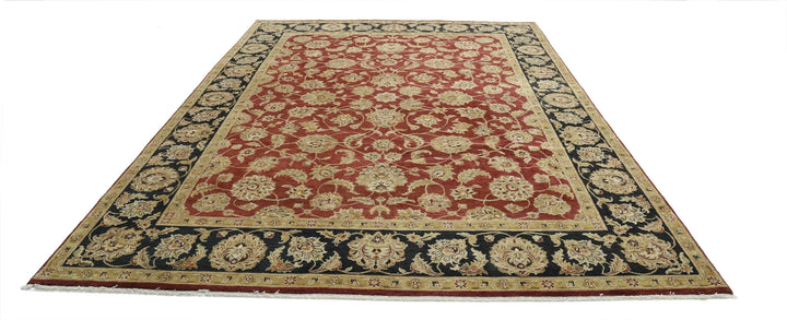 Rust Indian Ziegler Rug 8' 10" x 11' 11" Hand-Knotted | No. AT20708