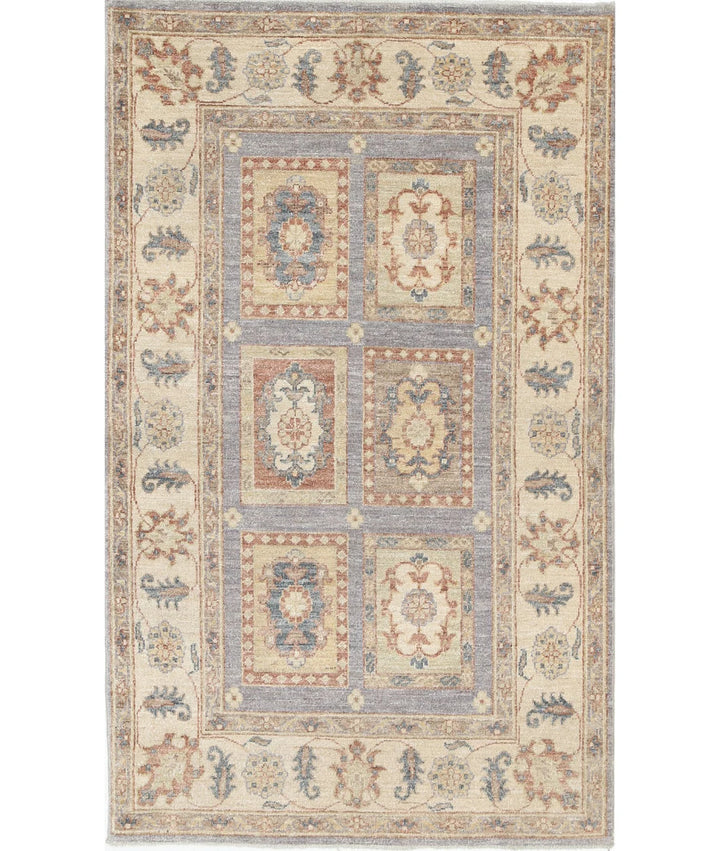 Afghan Bakhtiari Rug 3' 0" x 5' 0" Hand-Knotted | No. AT20783