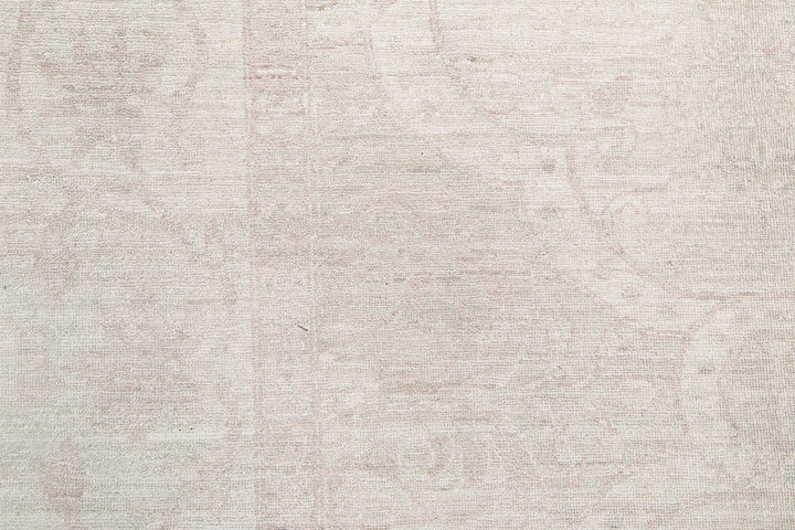 Ivory Afghan Tabriz Rug 5' 3" x 9' 9" Hand-Knotted | No. AT20840