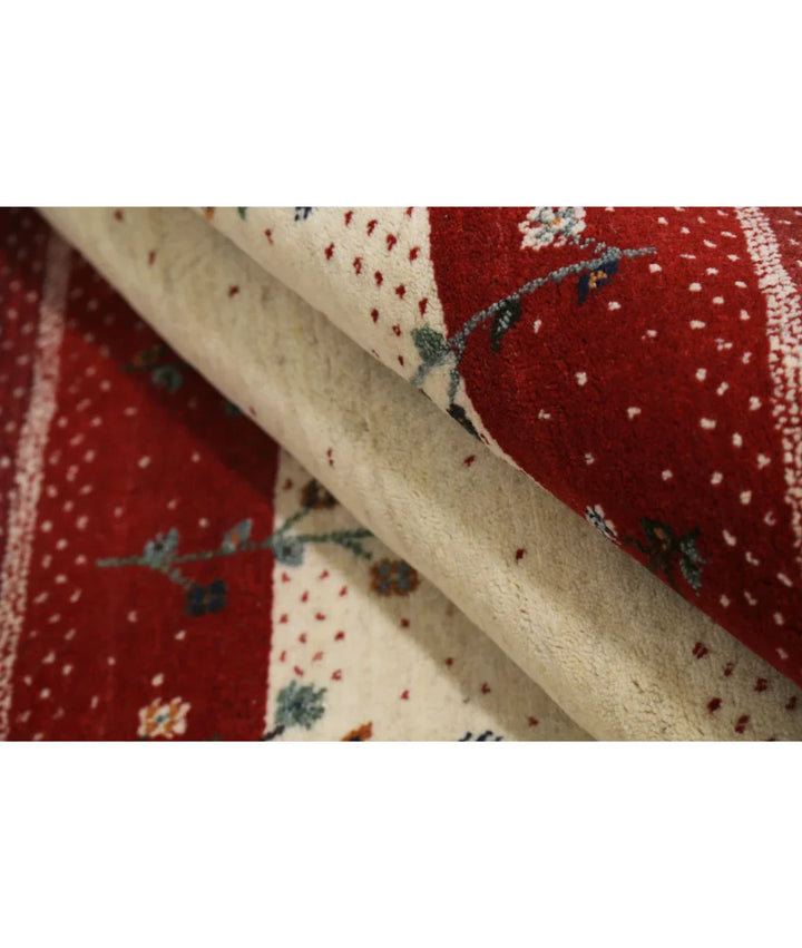 Ivory Indian Lori Rug 4' 6" x 6' 5" Hand-Knotted | No. AT20854