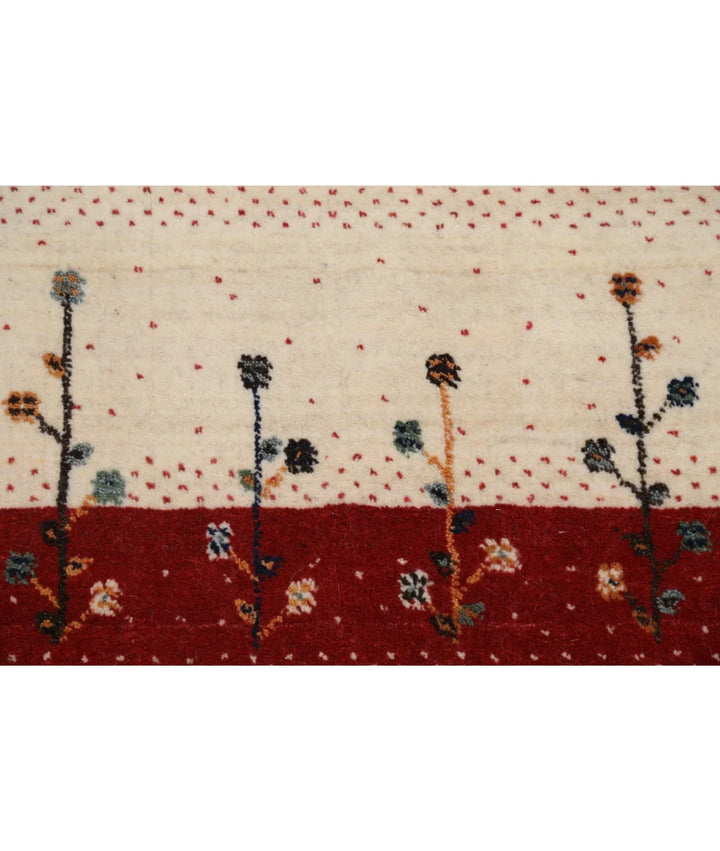 Ivory Indian Lori Rug 4' 6" x 6' 5" Hand-Knotted | No. AT20854