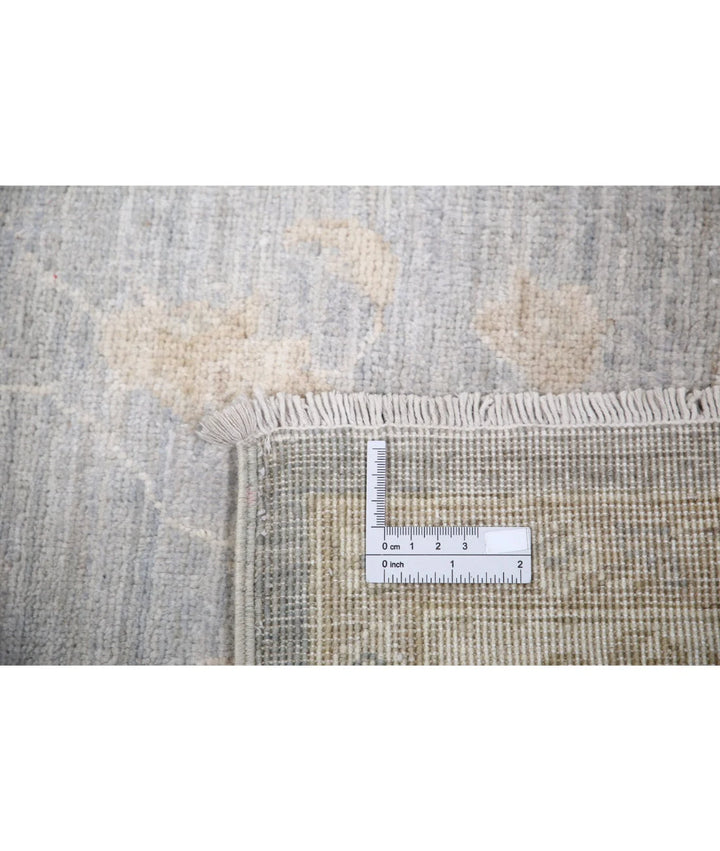 Grey Afghan Serenity Rug 5' 5" x 8' 2" Hand-Knotted | No. AT20865