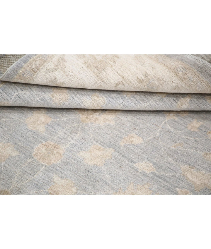 Grey Afghan Serenity Rug 5' 5" x 8' 2" Hand-Knotted | No. AT20865