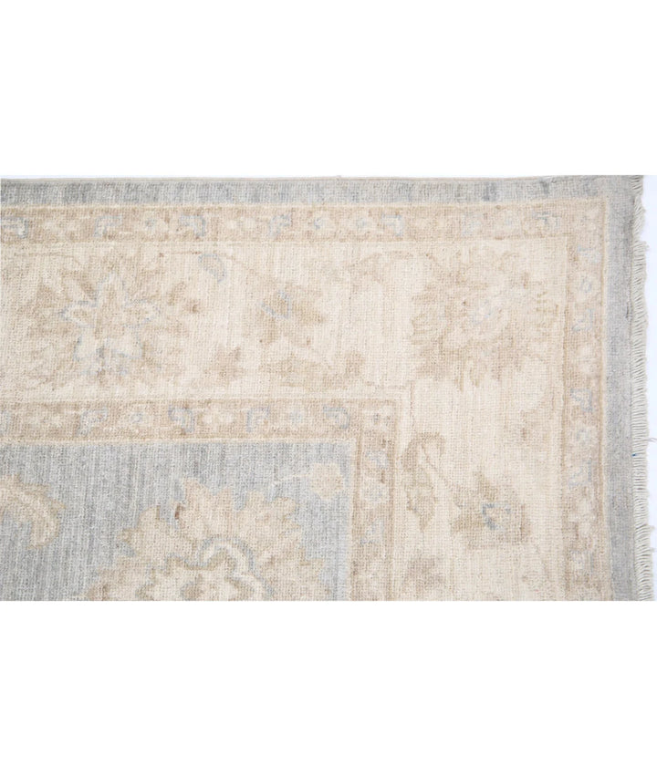 Grey Afghan Serenity Rug 5' 5" x 8' 2" Hand-Knotted | No. AT20865