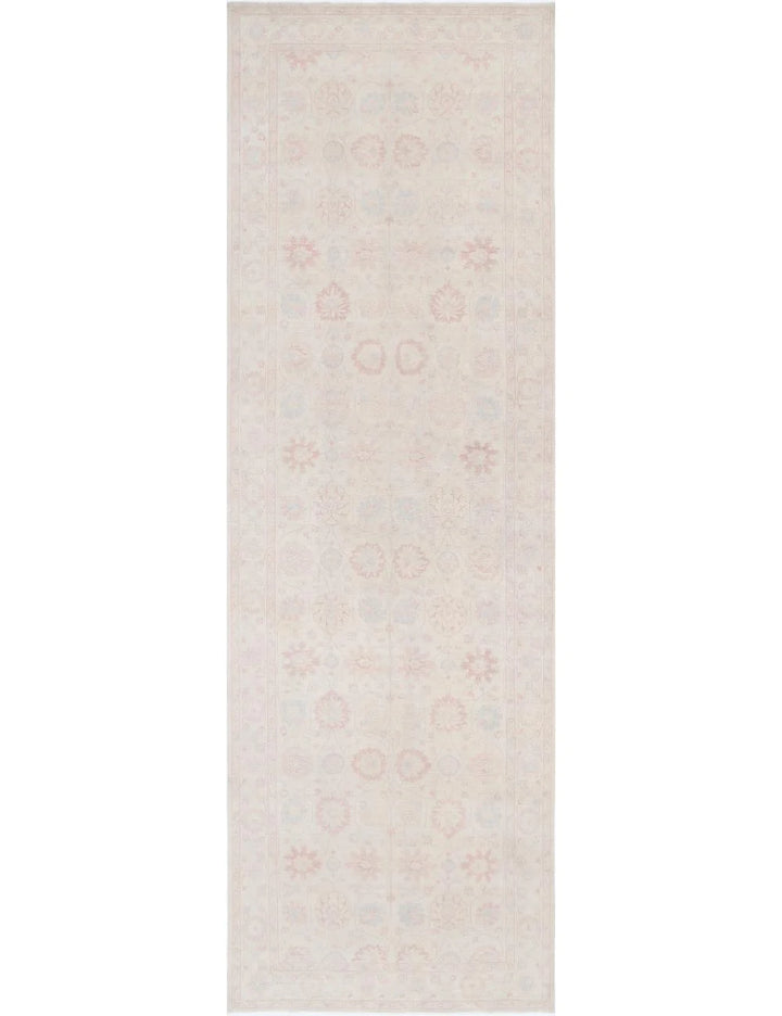 Ivory Afghan Serenity Rug 6'2" x 19'6" Hand-Knotted | No. AT21084