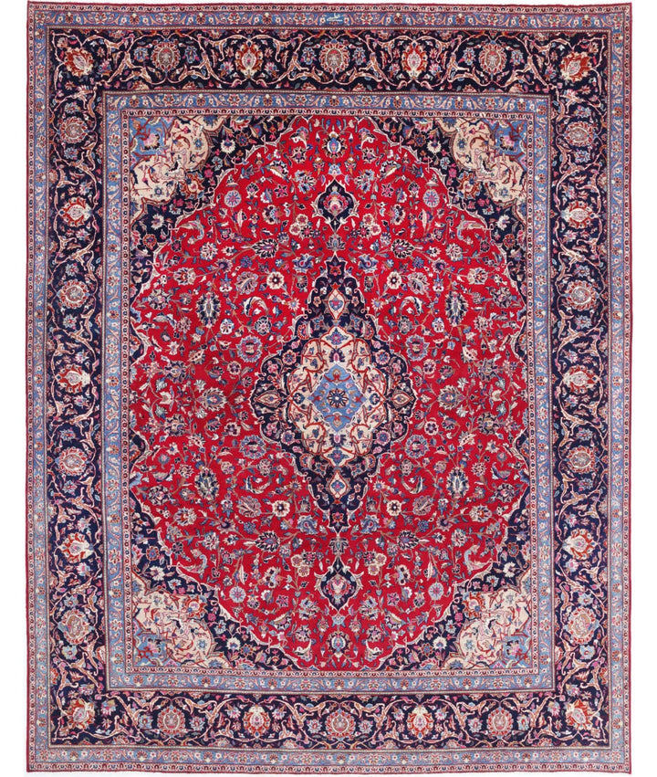 Persian Mashad Rug 9' 8" x 12' 6" Hand-Knotted | No. AT21138