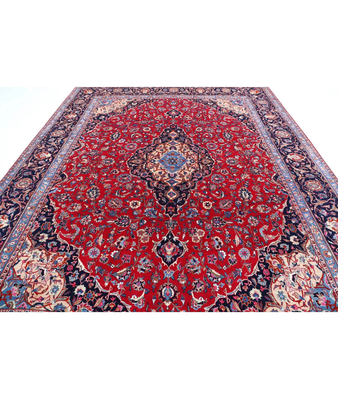 Persian Mashad Rug 9' 8" x 12' 6" Hand-Knotted | No. AT21138