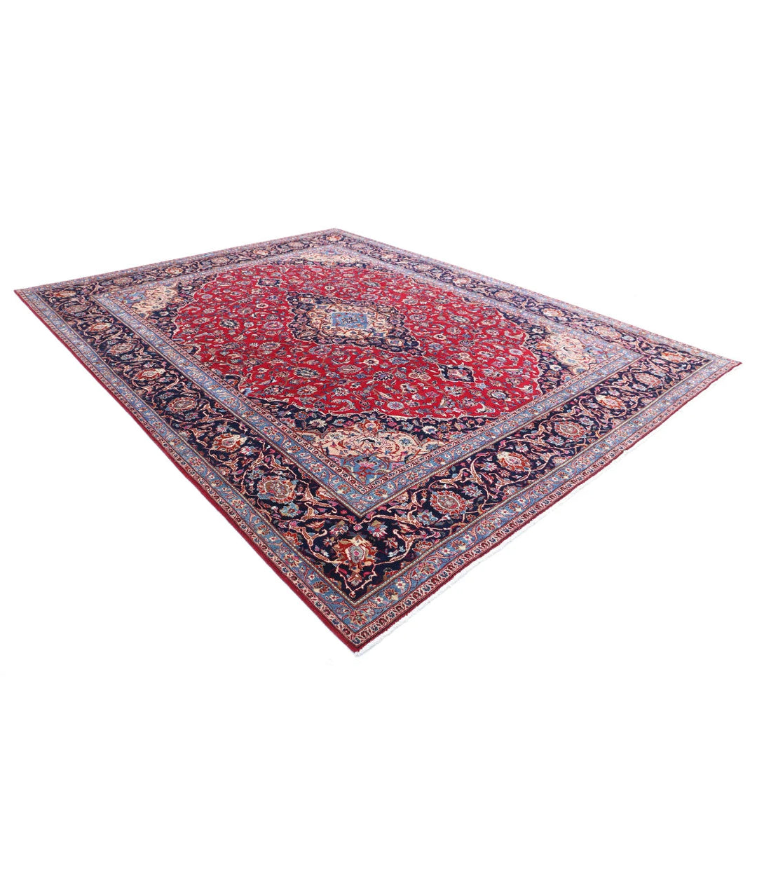 Persian Mashad Rug 9' 8" x 12' 6" Hand-Knotted | No. AT21138