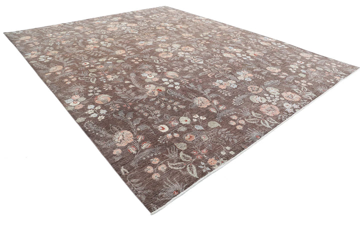 Afghan Tabriz Rug 11' 11" x 14' 9" Hand-Knotted | No. AT21142