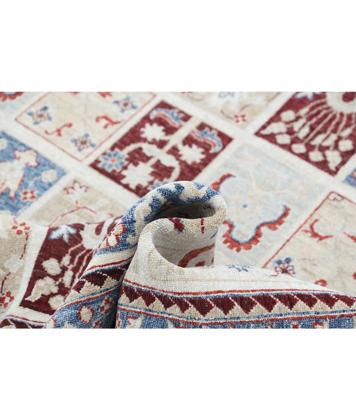 Grey Afghan Bakhtiari Rug 5' 7" x 8' 1" Hand-Knotted | No. AT21173