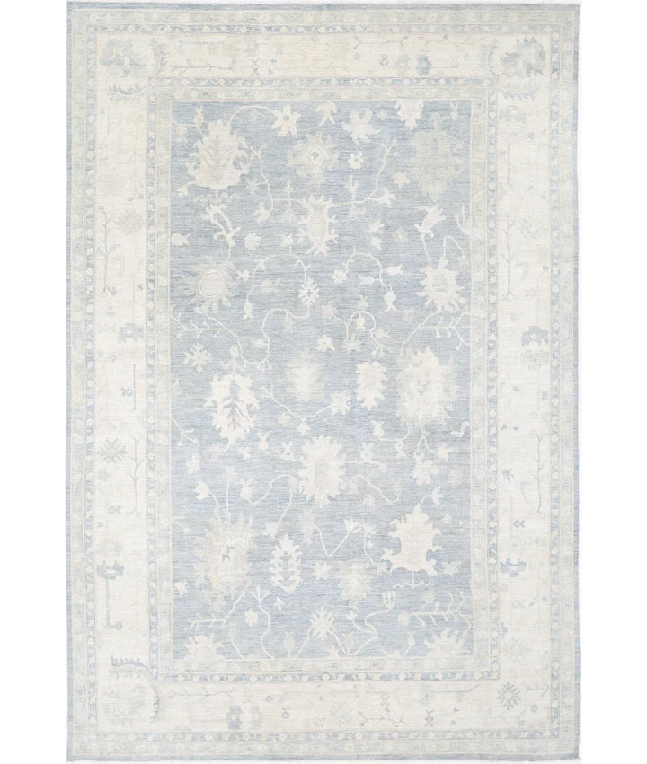 Grey Afghan Oushak Rug 11' 11" x 17' 7" Hand-Knotted | No. AT21417