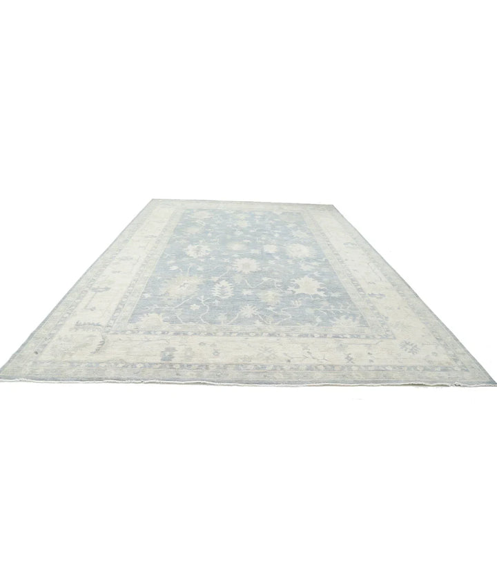 Grey Afghan Oushak Rug 11' 11" x 17' 7" Hand-Knotted | No. AT21417