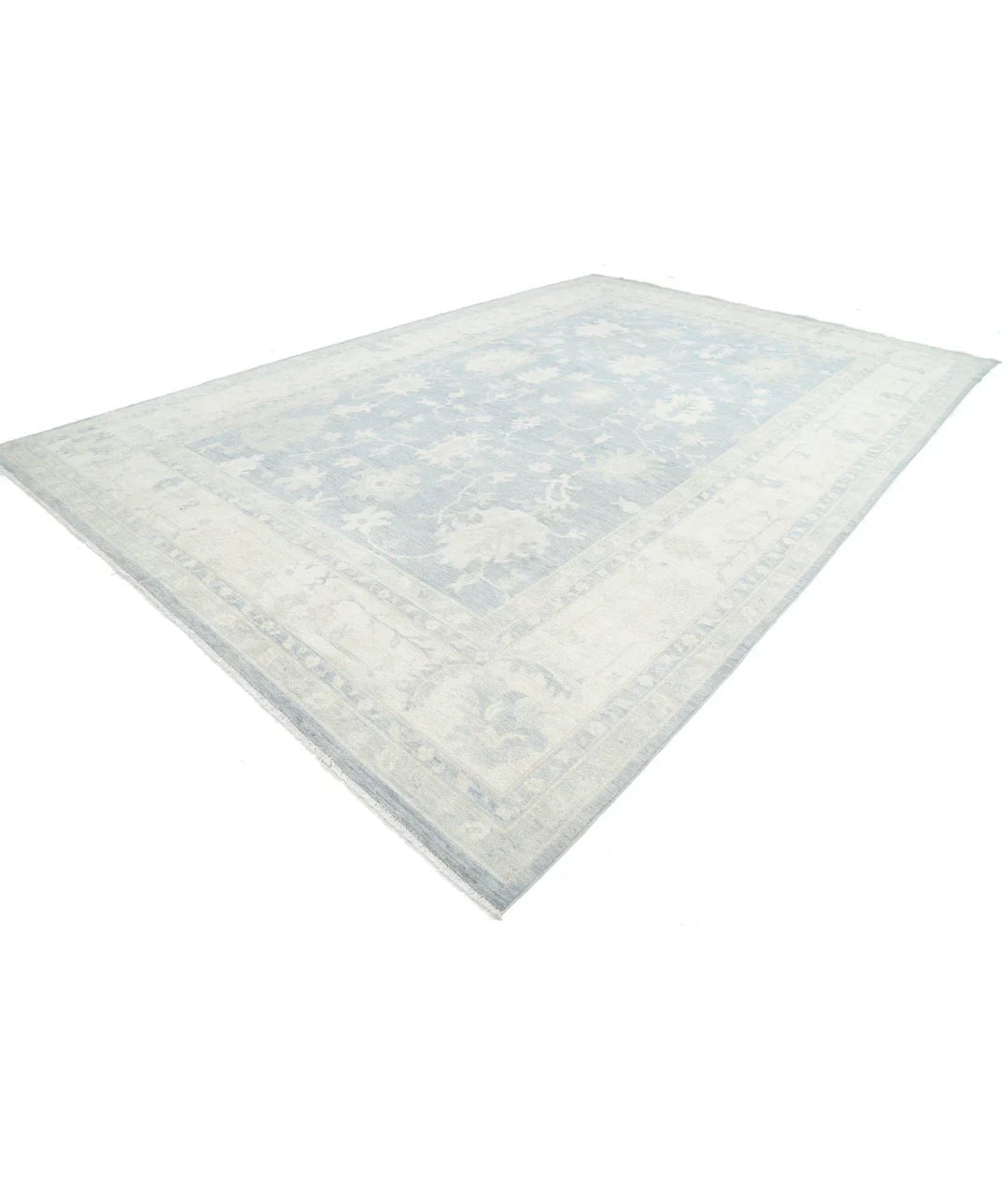 Grey Afghan Oushak Rug 11' 11" x 17' 7" Hand-Knotted | No. AT21417