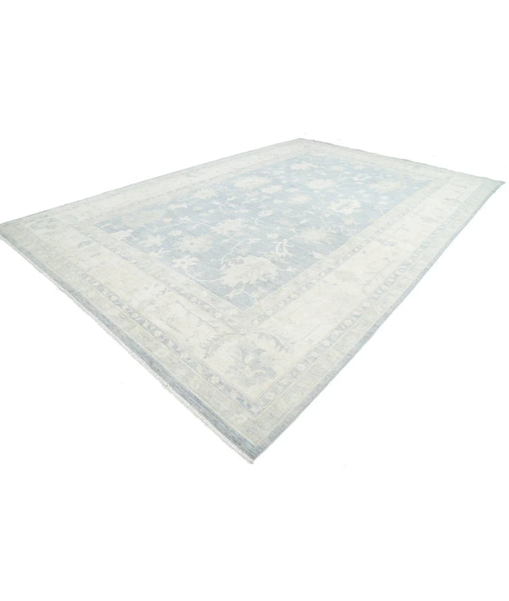Grey Afghan Oushak Rug 11' 11" x 17' 7" Hand-Knotted | No. AT21417