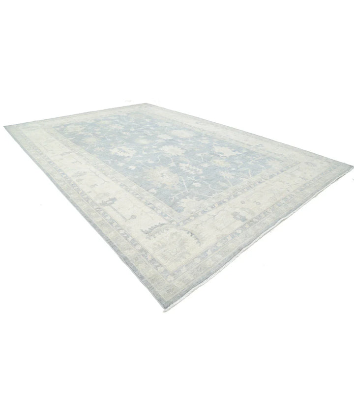 Grey Afghan Oushak Rug 11' 11" x 17' 7" Hand-Knotted | No. AT21417