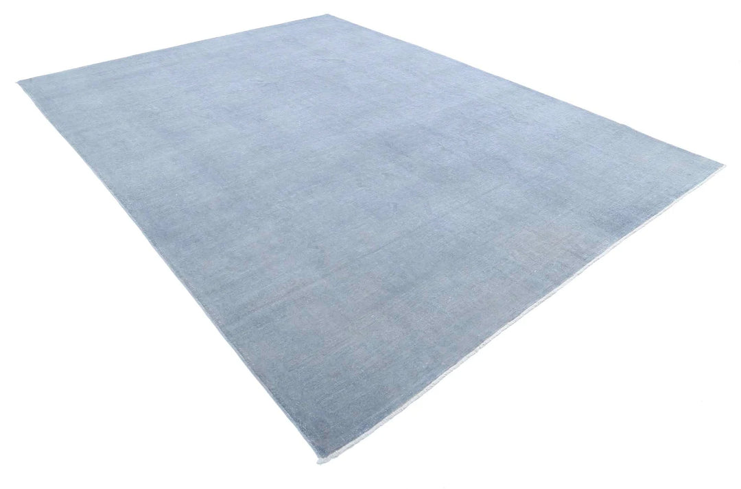 Blue Afghan Overdye Rug 8' 8" x 11' 4" Hand-Knotted | No. AT21461