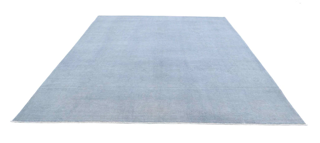 Blue Afghan Overdye Rug 8' 8" x 11' 4" Hand-Knotted | No. AT21461
