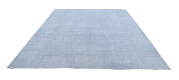 Blue Afghan Overdye Rug 8' 8" x 11' 4" Hand-Knotted | No. AT21461