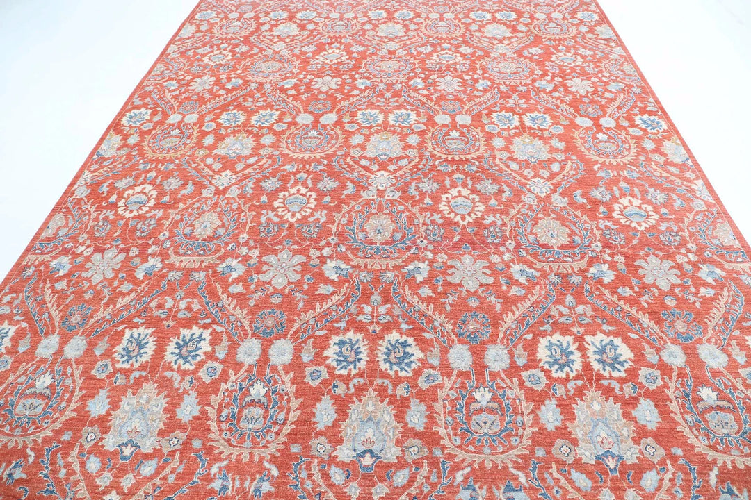 Afghan Oriental Rug 8' 9" x 12' 0" Hand-Knotted | No. AT21490