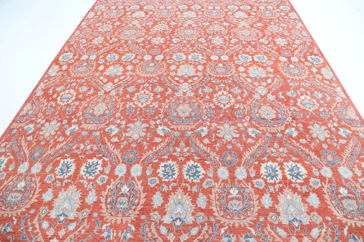 Afghan Oriental Rug 8' 9" x 12' 0" Hand-Knotted | No. AT21490