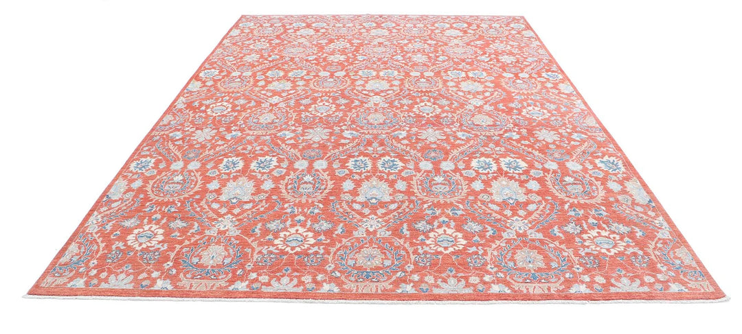 Afghan Oriental Rug 8' 9" x 12' 0" Hand-Knotted | No. AT21490