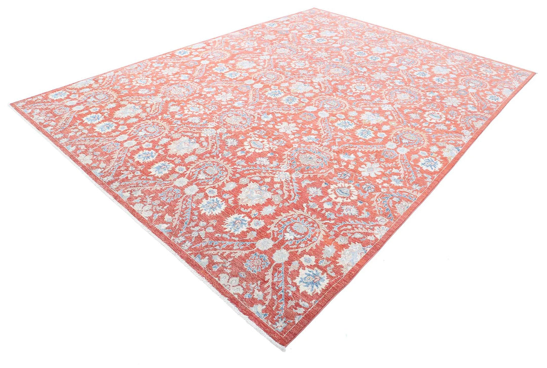 Afghan Oriental Rug 8' 9" x 12' 0" Hand-Knotted | No. AT21490