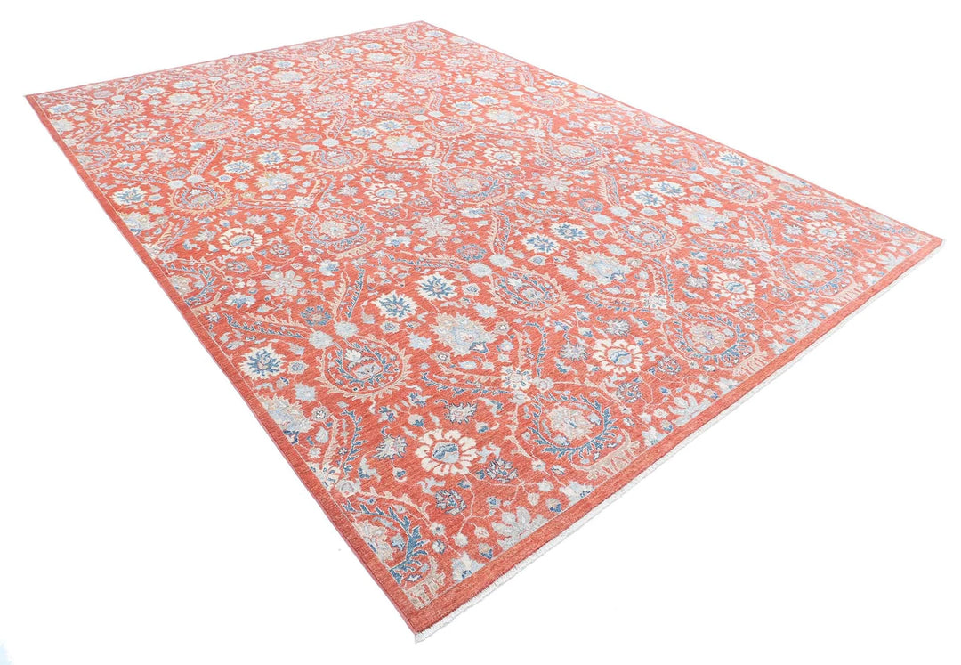 Afghan Oriental Rug 8' 9" x 12' 0" Hand-Knotted | No. AT21490