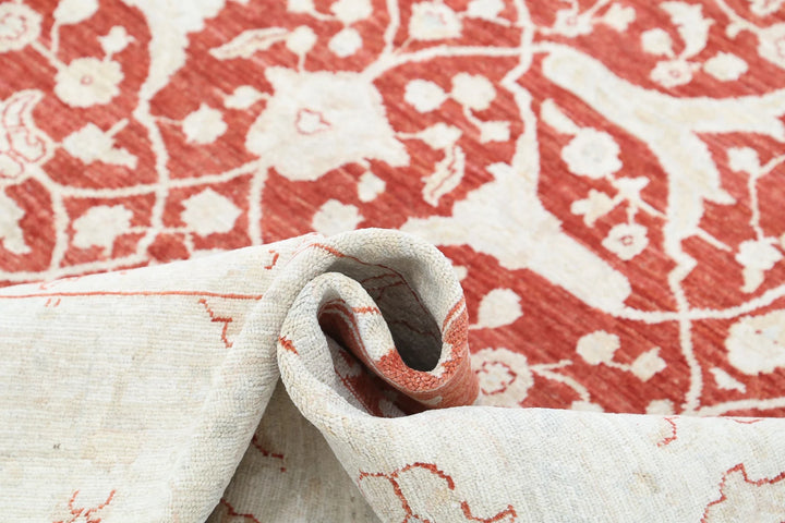 Afghan Ziegler Rug 7' 10" x 10' 8" Hand-Knotted | No. AT21514