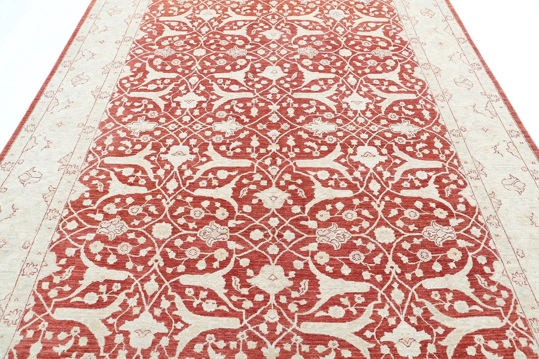 Afghan Ziegler Rug 7' 10" x 10' 8" Hand-Knotted | No. AT21514