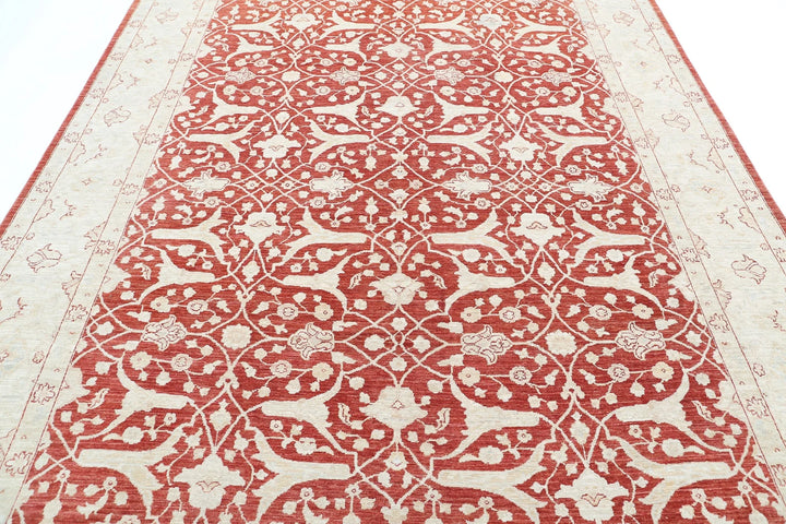 Afghan Ziegler Rug 7' 10" x 10' 8" Hand-Knotted | No. AT21514