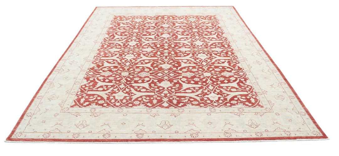 Afghan Ziegler Rug 7' 10" x 10' 8" Hand-Knotted | No. AT21514
