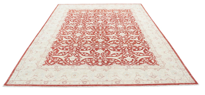 Afghan Ziegler Rug 7' 10" x 10' 8" Hand-Knotted | No. AT21514