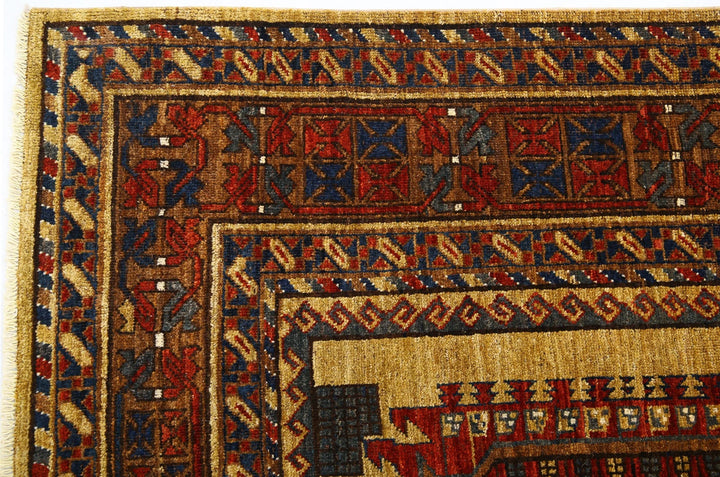 Afghan Caucasian Humna Rug 6' 2" x 9' 6" Hand-Knotted | No. AT21551