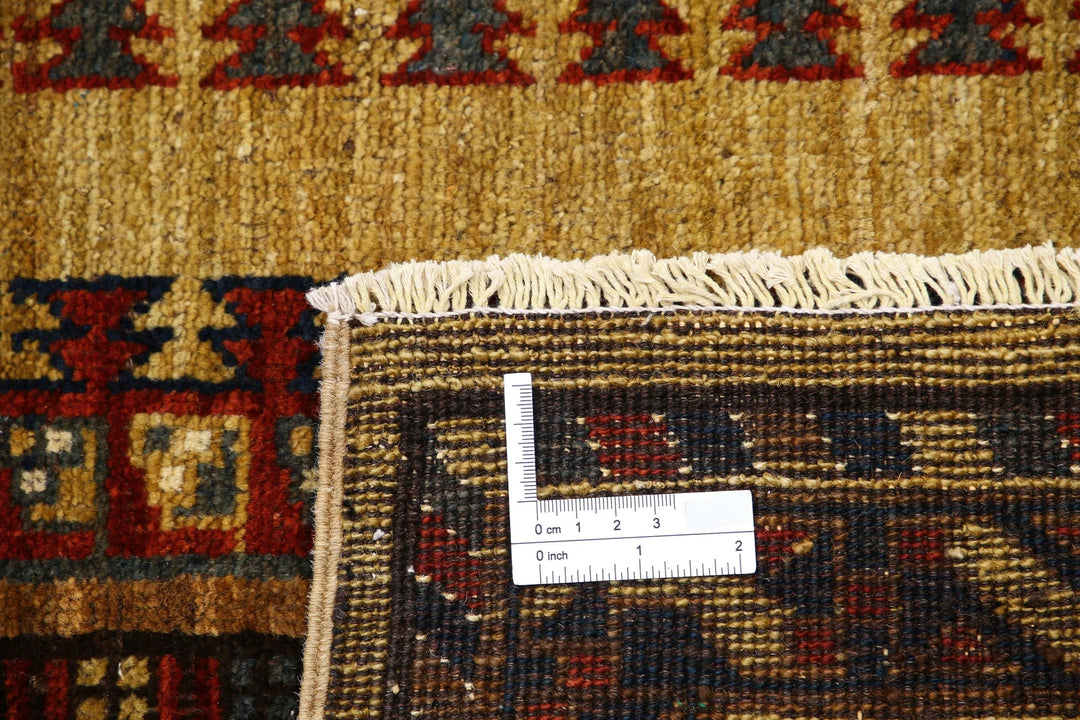 Afghan Caucasian Humna Rug 6' 2" x 9' 6" Hand-Knotted | No. AT21551