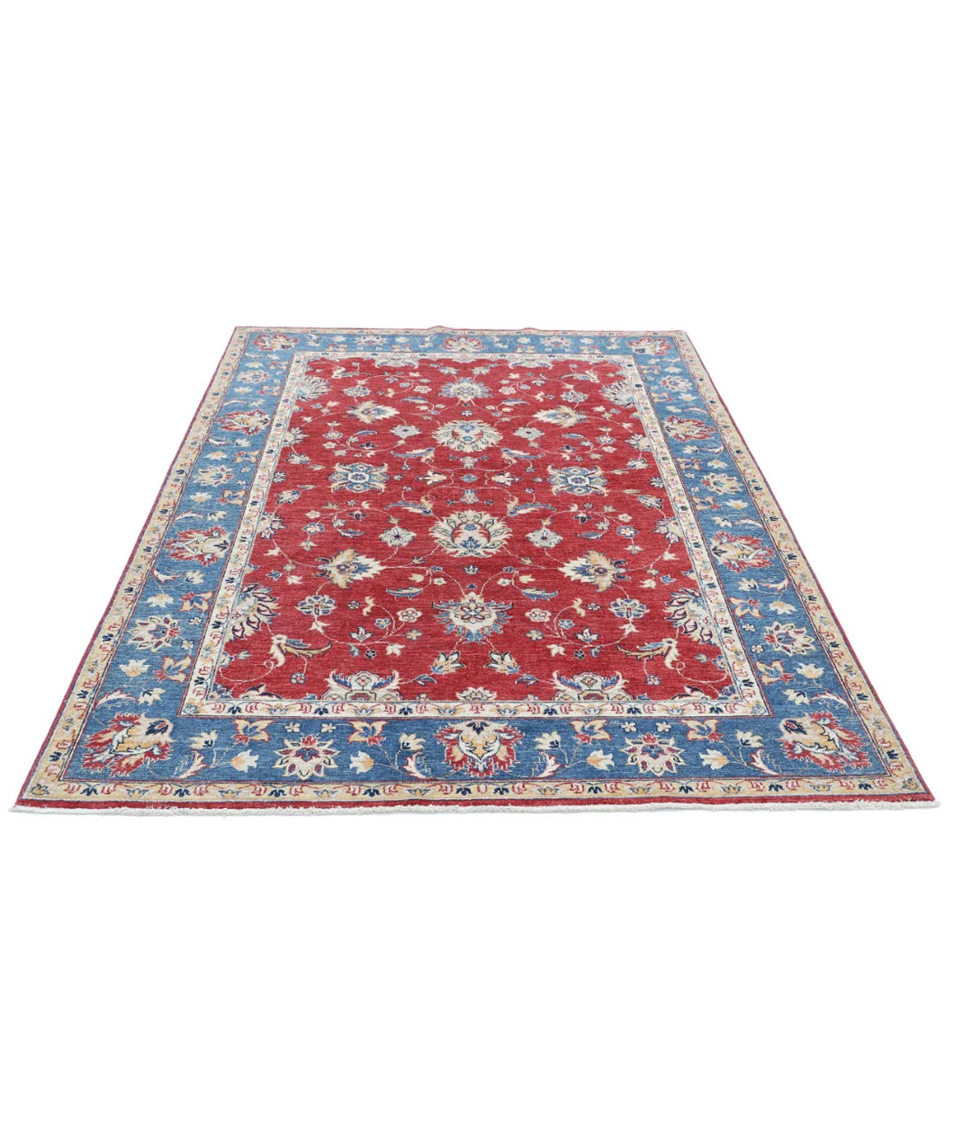 Afghan Ziegler Farhan Rug 5' 6" x 7' 6" Hand-Knotted | No. AT21904