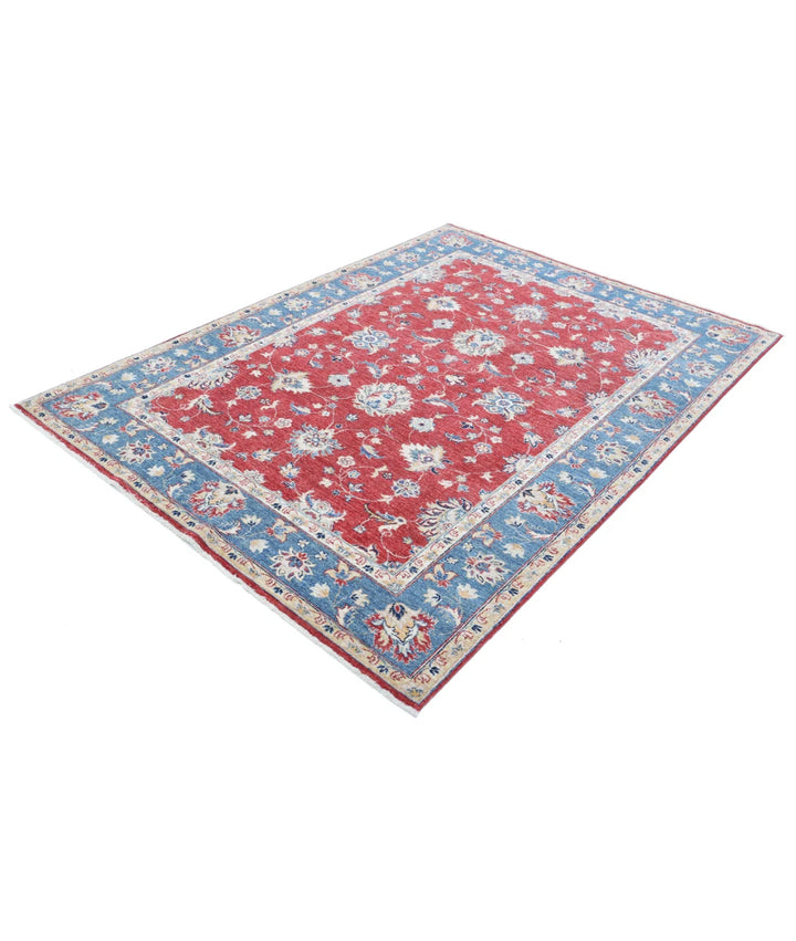 Afghan Ziegler Farhan Rug 5' 6" x 7' 6" Hand-Knotted | No. AT21904