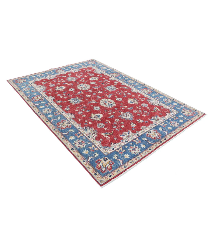 Afghan Ziegler Farhan Rug 5' 6" x 7' 6" Hand-Knotted | No. AT21904