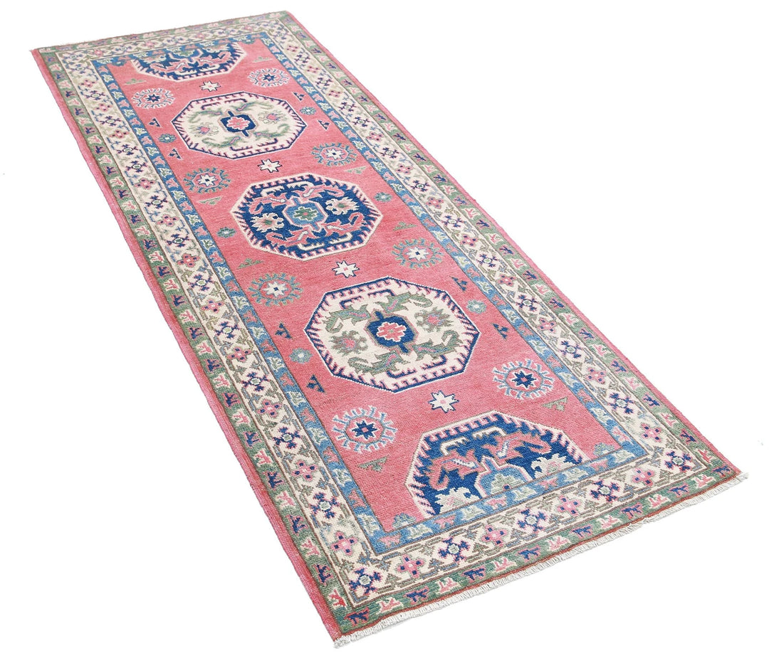 Afghan Kazak Rug 2' 9" x 7' 2" Hand-Knotted | No. AT21945