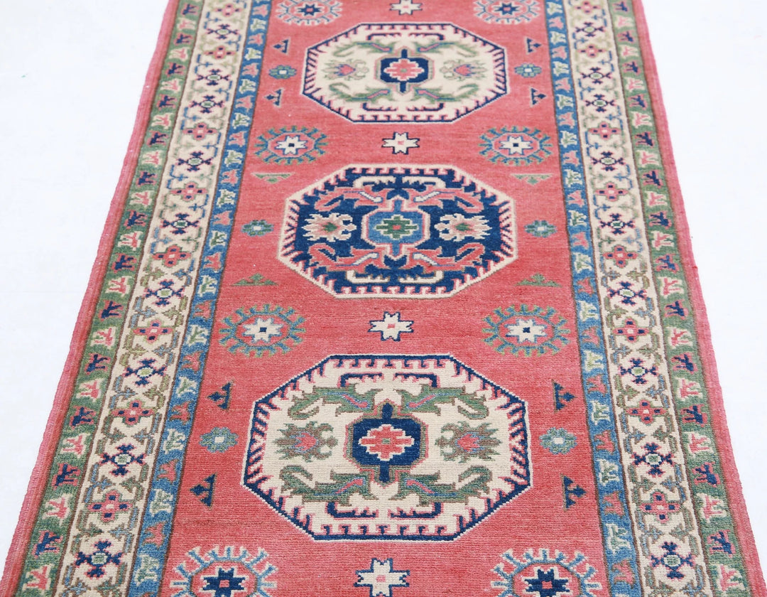 Afghan Kazak Rug 2' 9" x 7' 2" Hand-Knotted | No. AT21945