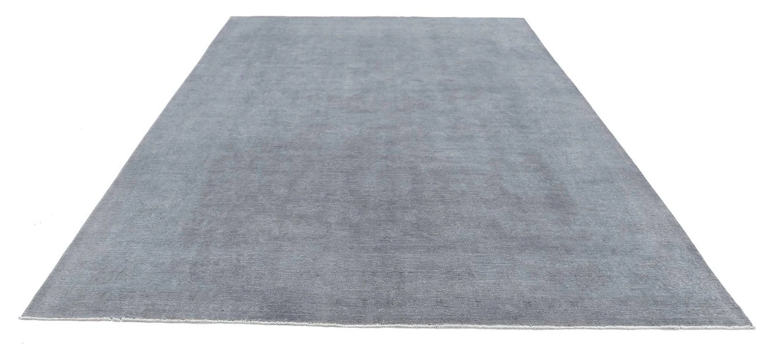 Grey Afghan Overdye Rug 8' 8" x 11' 5" Hand-Knotted | No. AT22043