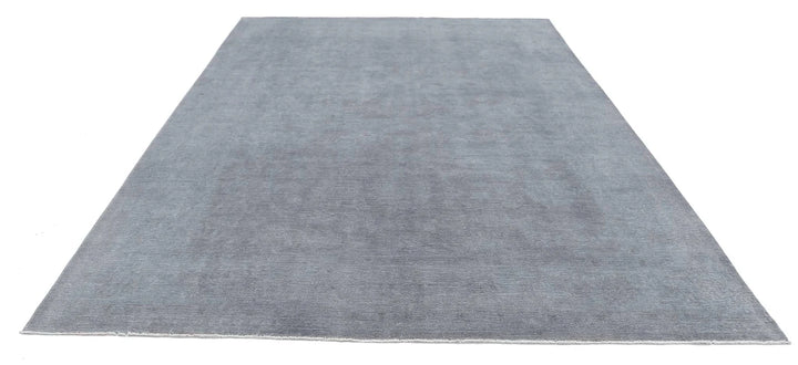 Grey Afghan Overdye Rug 8' 8" x 11' 5" Hand-Knotted | No. AT22043