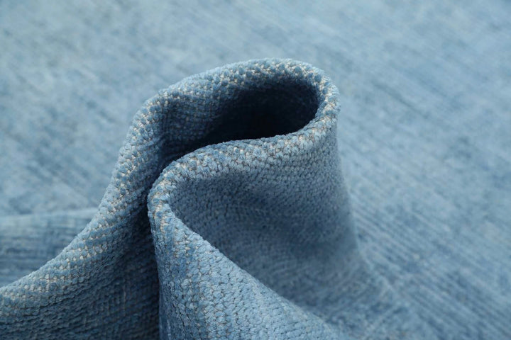 Blue Afghan Overdye Rug 8' 2" x 10' 10" Hand-Knotted | No. AT22046