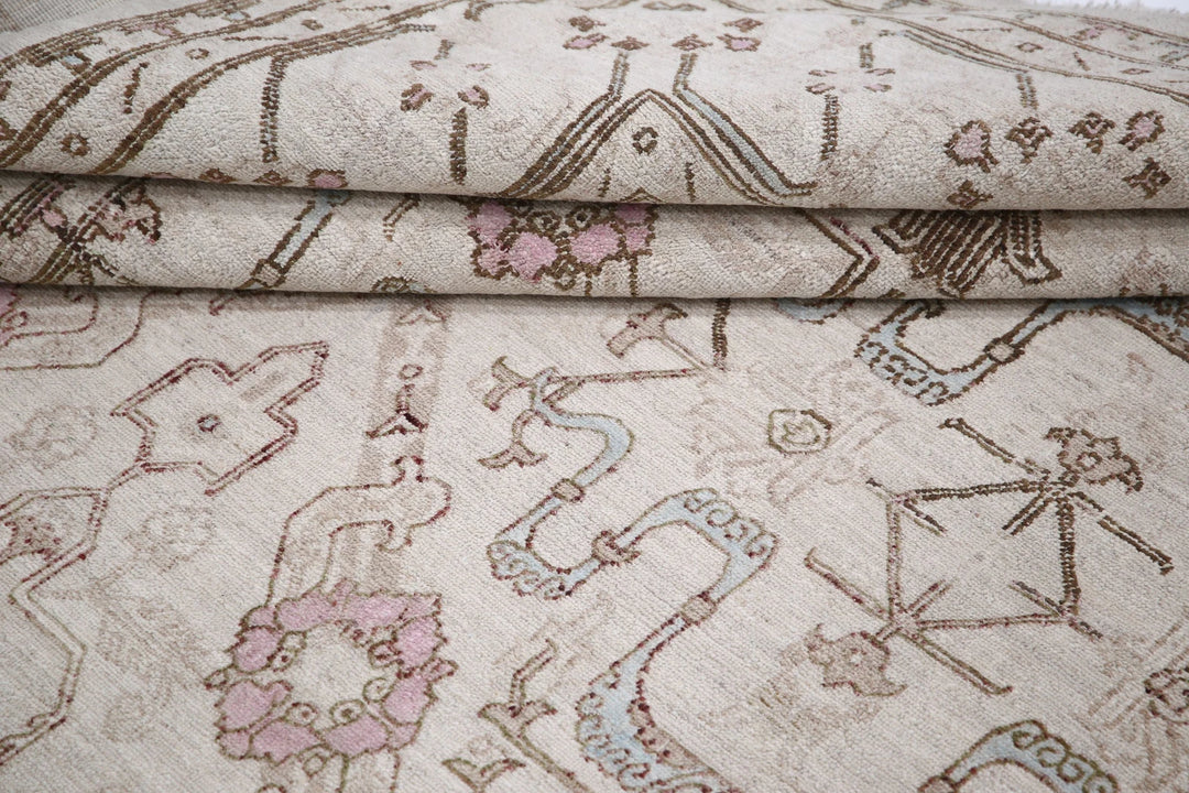 Afghan Serenity Rug 8' 0" x 10' 9" Hand-Knotted | No. AT22099
