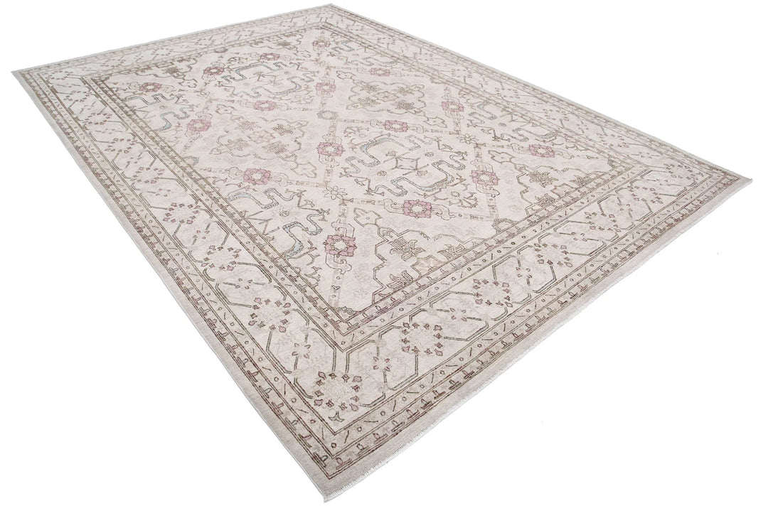 Afghan Serenity Rug 8' 0" x 10' 9" Hand-Knotted | No. AT22099