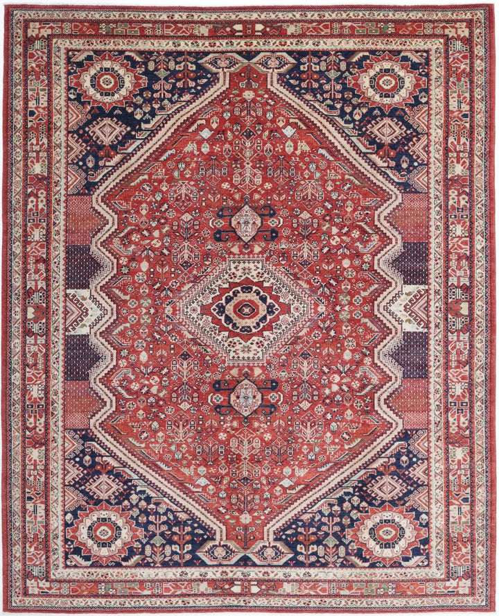 Afghan Ziegler Rug 9' 1" x 11' 7" Hand-Knotted | No. AT22105