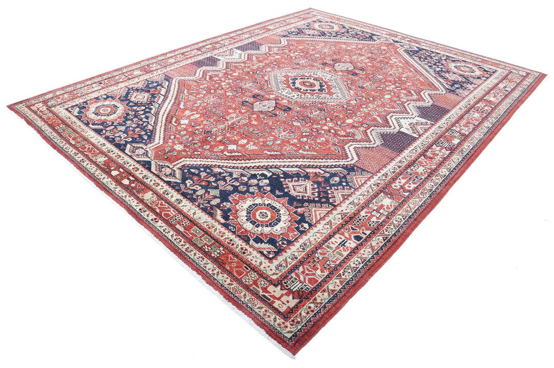 Afghan Ziegler Rug 9' 1" x 11' 7" Hand-Knotted | No. AT22105