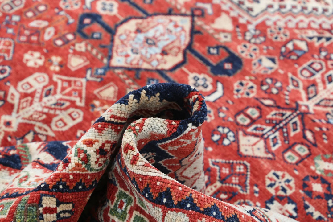 Afghan Ziegler Rug 9' 1" x 11' 7" Hand-Knotted | No. AT22105