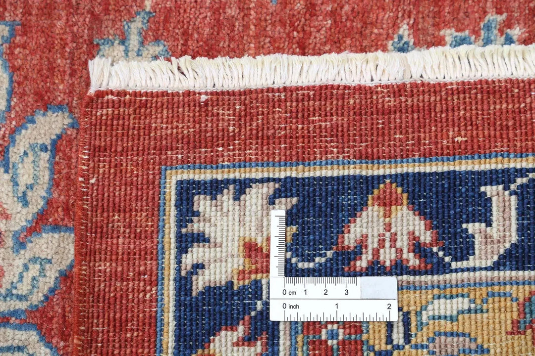 Red Afghan Ziegler Rug 9' 2" x 11' 10" Hand-Knotted | No. AT22151
