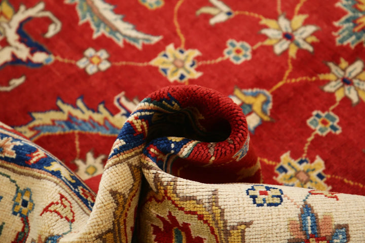 Rust Afghan Ziegler Rug 6' 6" x 9' 2" Hand-Knotted | No. AT22228