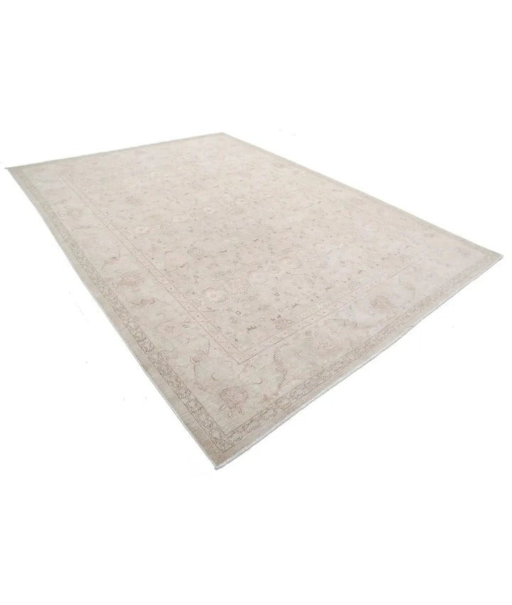 Ivory Afghan Serenity Rug 8' 10" x 12' 1" Hand-Knotted | No. AT22313